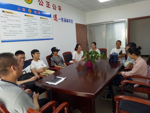 七月八日 生命与环境科学学院 赴嘉兴“青水”小分队 走访长水街道五水办共讨五水共治