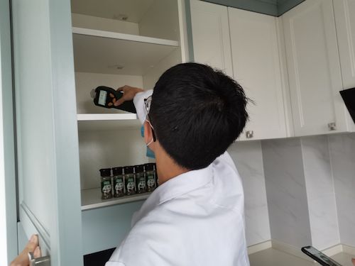 7月7日 生命与环境科学学院 绿之翼测甲醛小分队 测柜子